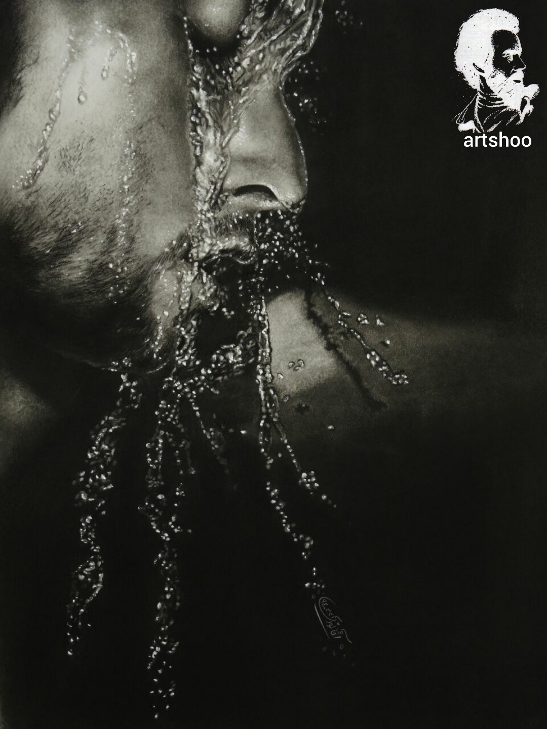 نقاشی سیاه قلم اورژینال